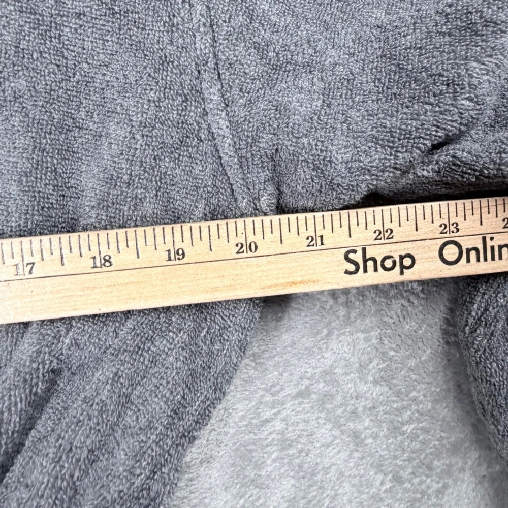 Pottery Barn Quick Dry‎ Organic Bath Robe Unisex Small Gray Belted Spa Casual